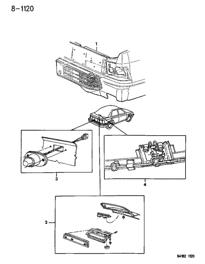 2015 Ram ProMaster 2500 Lamp, Tail, Stop, Turn Signal (Gasket - 4321520) , Right Diagram for 4399489