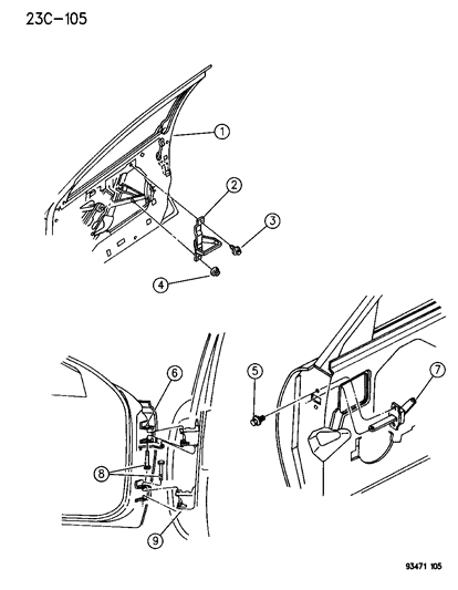 Strap, Door Check, Right, Front Diagram for 4886285AA