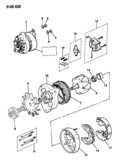 2022 Jeep Compass Alternator Assembly Diagram for JR775028