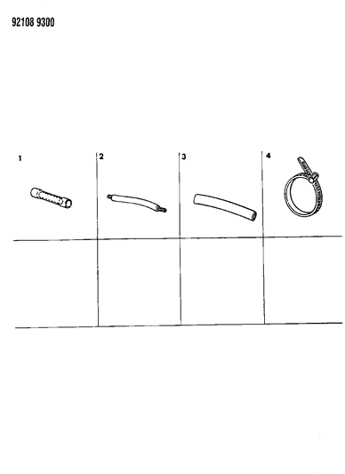 1992 Dodge Shadow Ty - Straps, 6.75" Long (To Tie 1/16" To 2 1/8" Of Wire) Diagram for 56001144