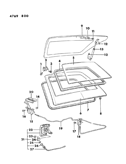 1984 Dodge Colt Bolt Catalytic Converter Washer Assembled 8X18 Diagram for MF244850