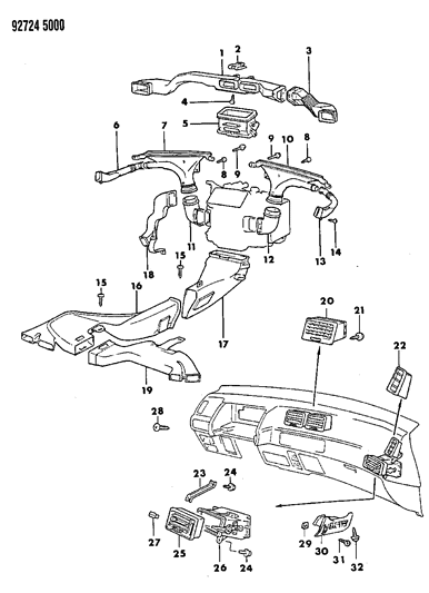 1998 Dodge B3500 Screw, Hazard Lamp Wiring (4X10) Diagram for MB409436