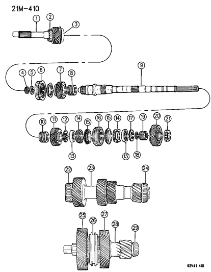2015 Jeep Renegade Bearing Package, Countershaft Extension Diagram for 4626549