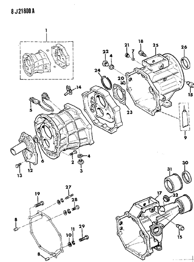 2024 Jeep Compass Seal Front Retainer Diagram for 5252053