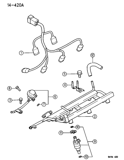 Injector Kit Diagram for MR579004