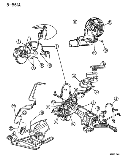 Tube Assembly, Master Cylinder To Brake Valve W/ABS Diagram for 4683484
