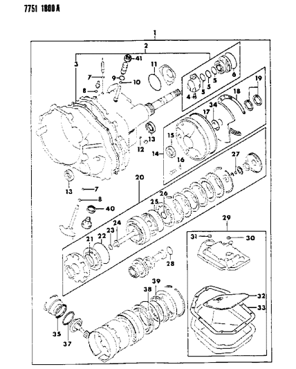 1992 Dodge B350 Valve Body Package, Repair, Q, K Engine Diagram for MD997723