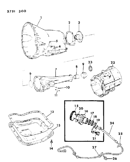 Extension Housing Seal Diagram for 5003408AA