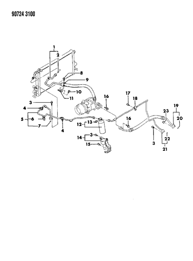 1995 Dodge B3500 Bolt/Washer, Windshield Washer (6X25) Diagram for MS240143