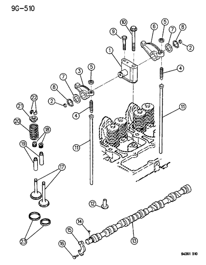 2004 Chrysler Concorde Screw, Hexagon Head Rocker Lever Diagram for 4713986