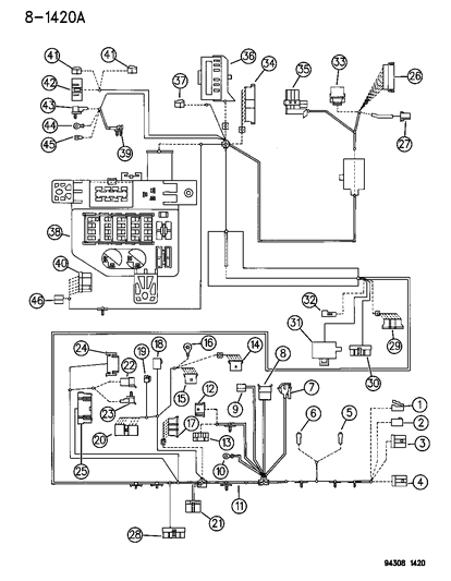 1994 Dodge Ram 2500 Insulator, Headlamp Switch (9-Way) (Use 9-56016978) Diagram for 4728204