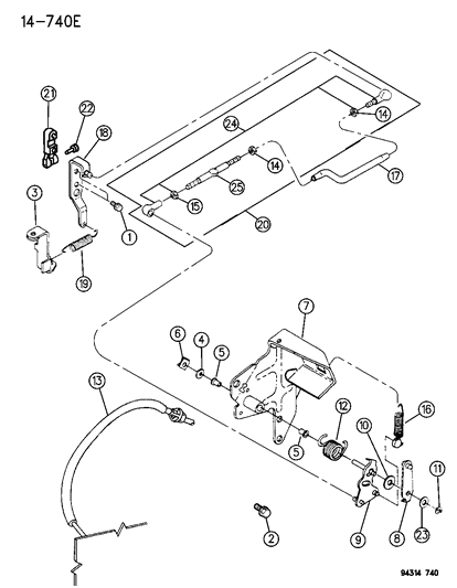 Lever, Bell Crank Diagram for 4897407AA