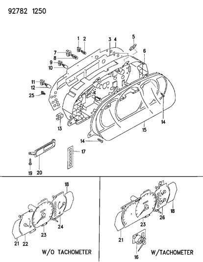1997 Dodge B3500 Nut, Instrument Panel Meter Spring (5) Diagram for MB326019