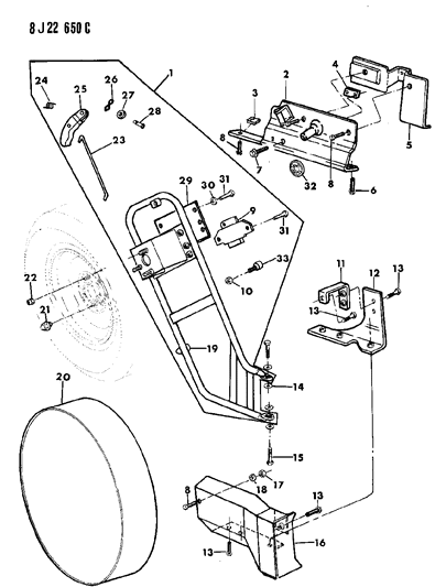 2021 Jeep Gladiator Nut, Capped Wheel Lug, Chrome (Wjl ) (1/2-20) Diagram for J4006956