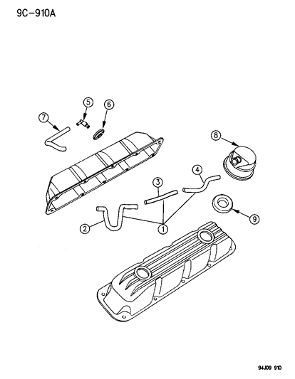 Grommet Crankcase Vent Diagram for 53030017