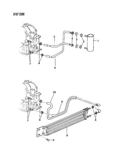 Hose, Oil Cooler Return Diagram for 4266179