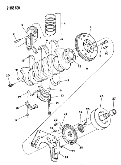 Torque Converter Assembly , (Except A604 4 Speed Electrode) Diagram for R4797544AB