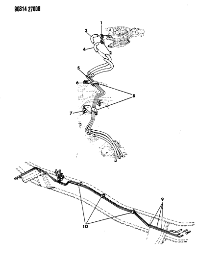 Tube Bundle, Fuel Supply, Return And Vapor Diagram for 83507207