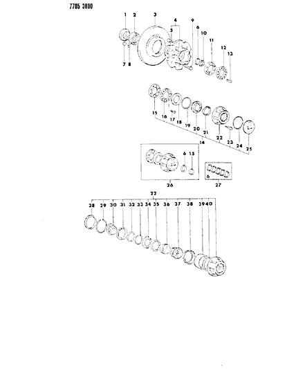 2009 Dodge Avenger Bolt, Hub , (12X36) Diagram for MB301509