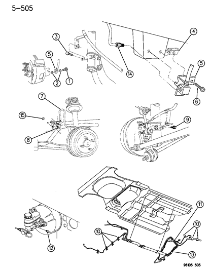 Hose Assembly, Front Wheel Brake, Right Diagram for V1129722AA