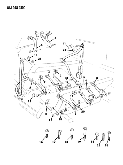 Bolt, Buckle Half Mounting Diagram for J4005505