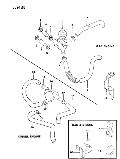 2024 Jeep Compass Valve, Heater, Diesel Engine Diagram for J3222290