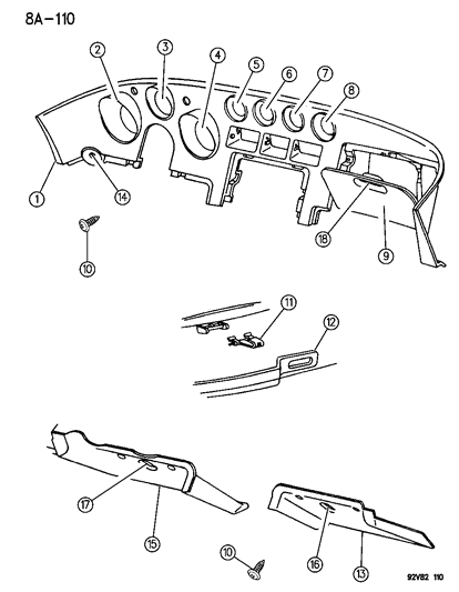 Fascia, Instrument Panel Diagram for 4643870