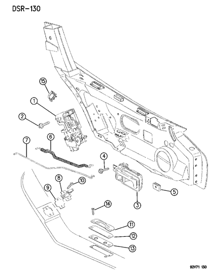 Spacer Door Lock Striker Diagram for 4643067