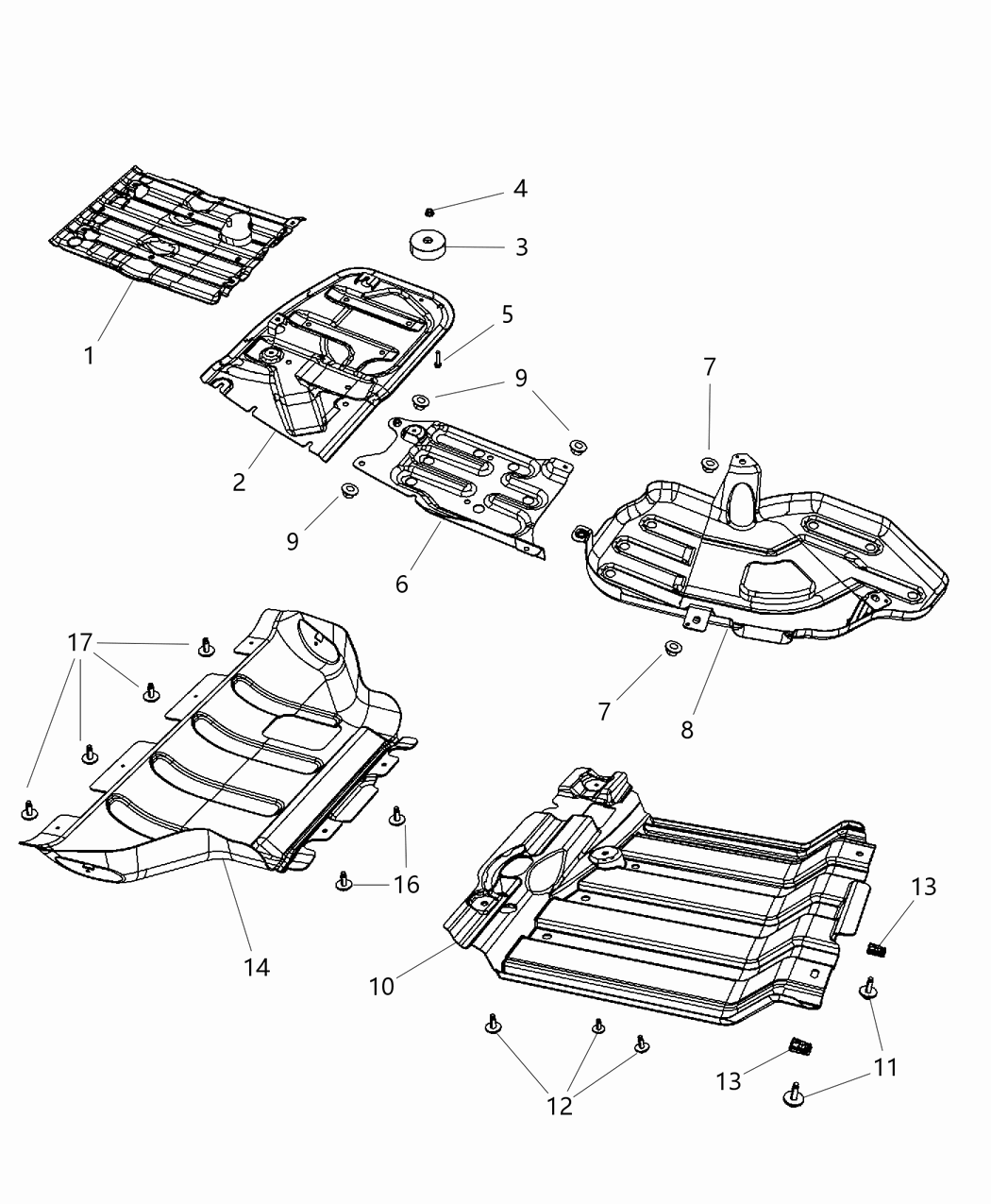 Mopar 4726085AB Skid Plate Transfer Case