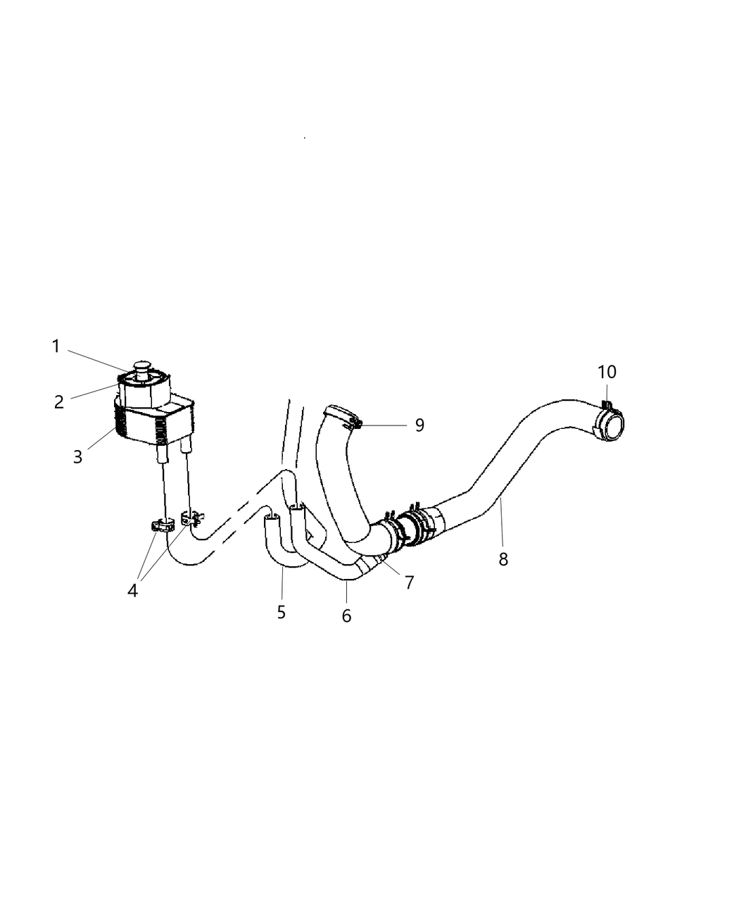 Mopar 68211918AA Hose Engine Oil Cooler Supply 68211918AA Mopar Hose Engine Oil Cooler Supply