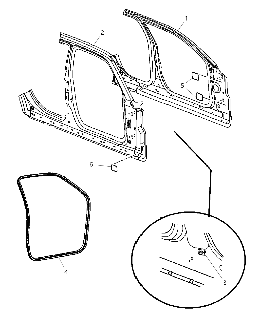 Mopar 5139146AI Panel Bodyside Aperture Front Inner