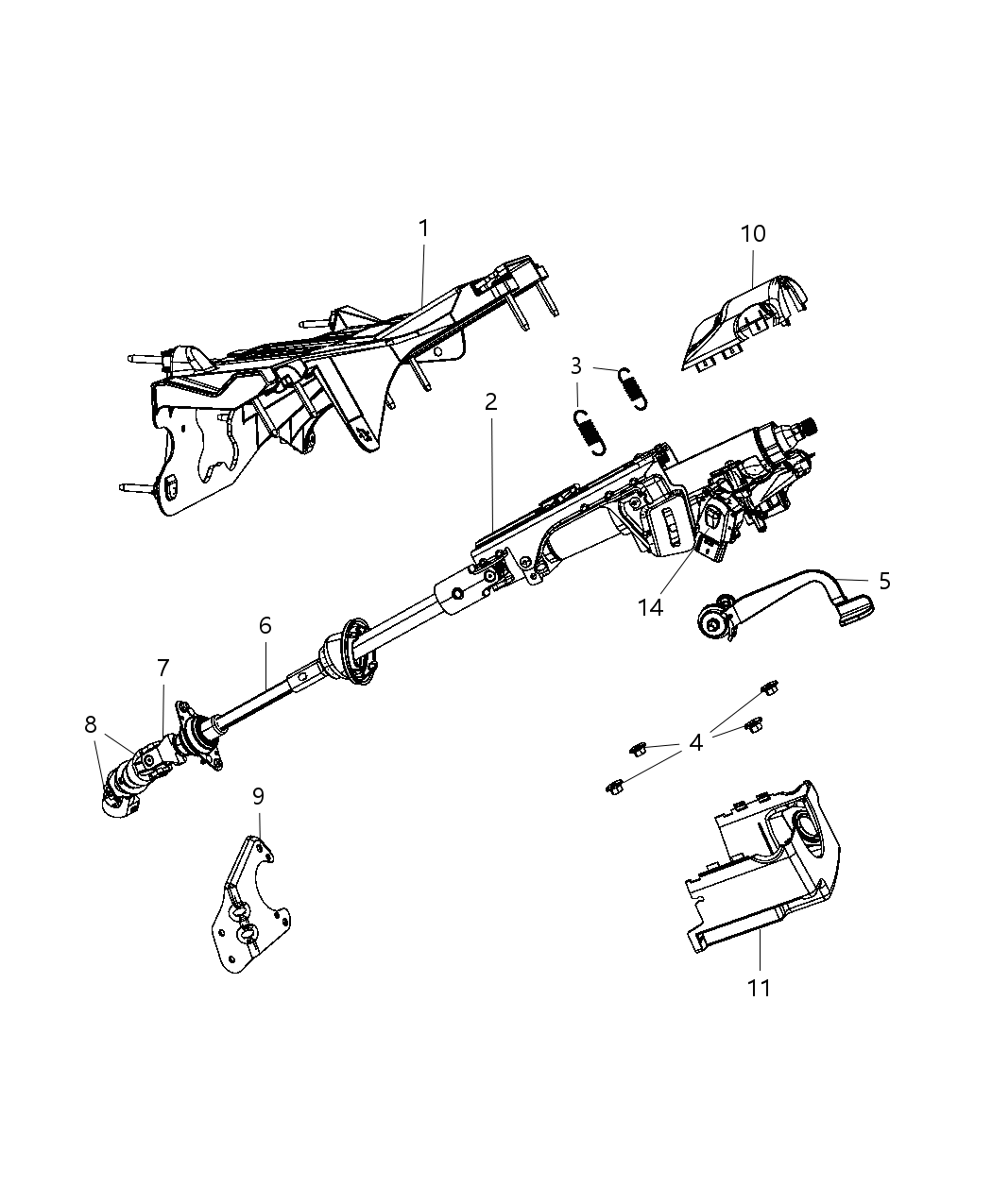 Mopar 5057297AL Housing Steering Column Lock