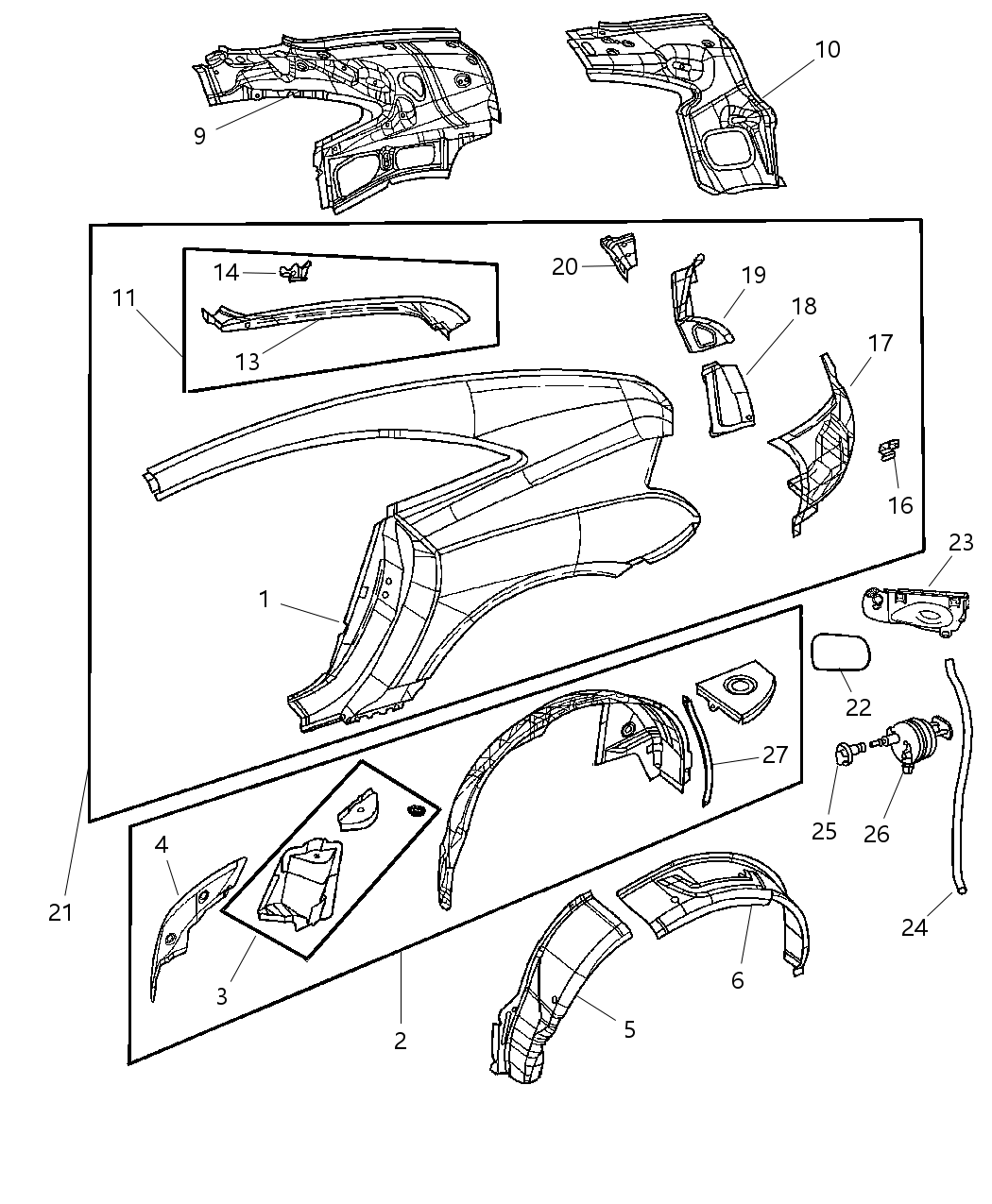 Mopar 5099619AA Bracket Wheelhouse 5099619AA Mopar Bracket Wheelhouse