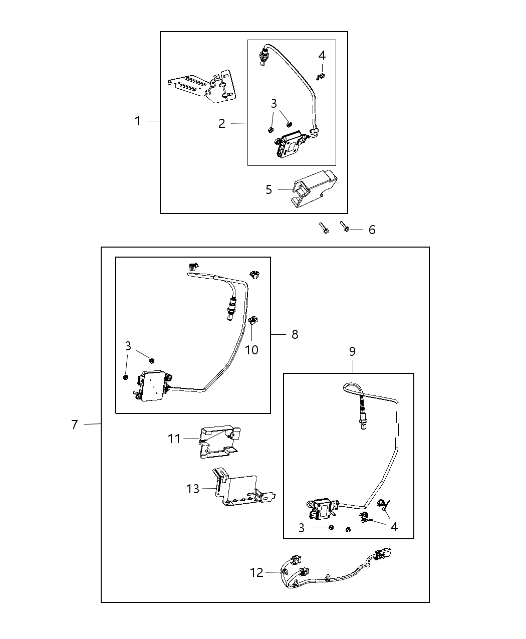 Mopar 68207644AC Sensor And Bracket Exhaust