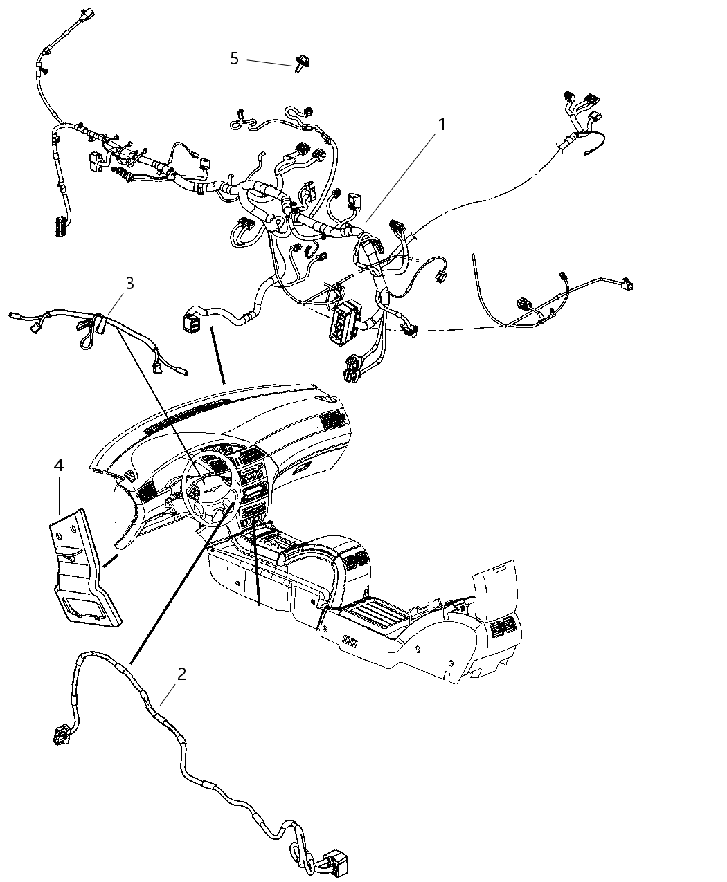 Mopar 4868982AJ Wiring Instrument Panel 4868982AJ Mopar Wiring Instrument Panel