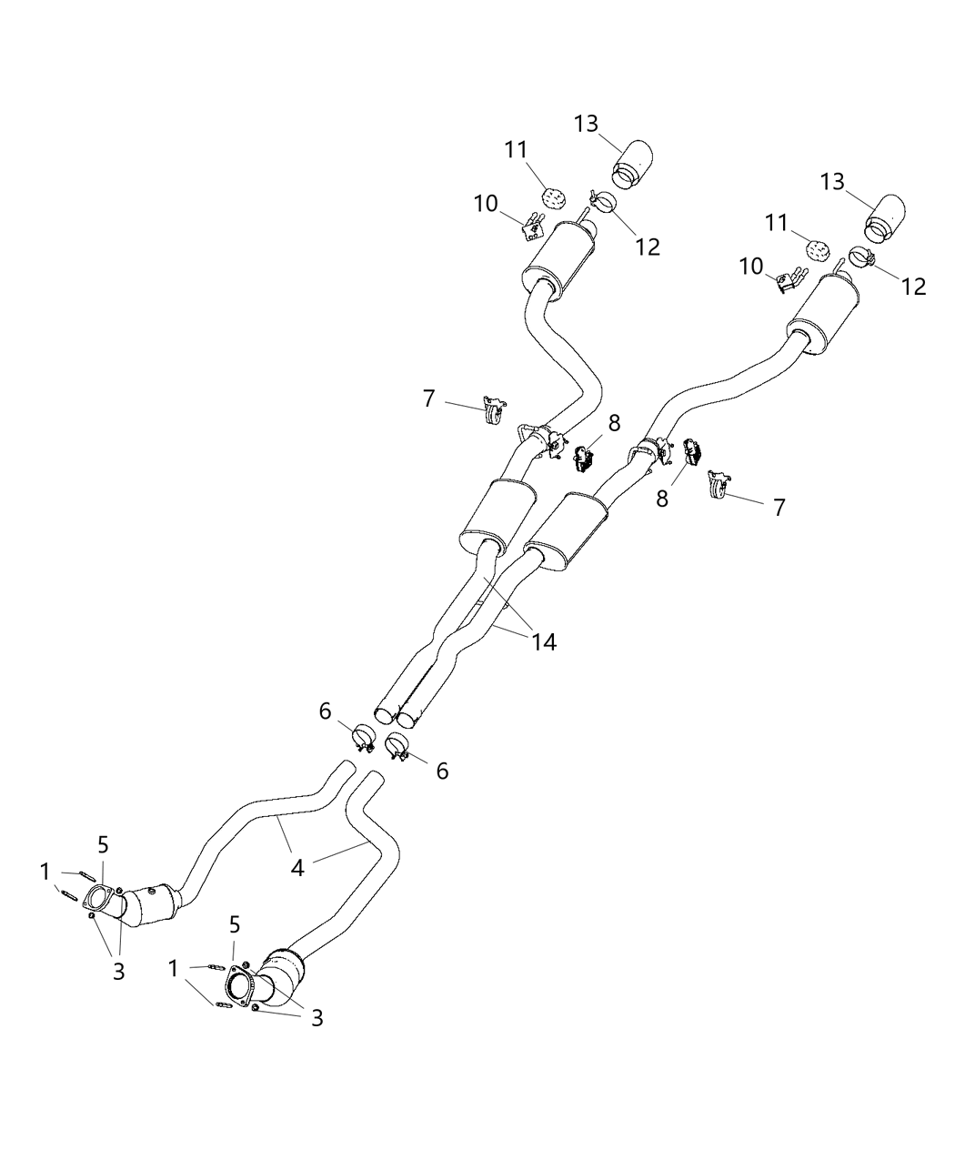 Mopar 5181994AF Muffler And Resonator Exhaust