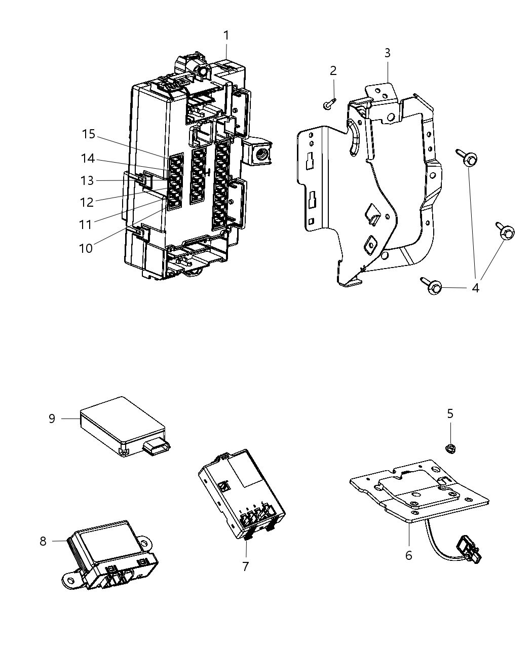 Mopar 68148668AC Bracket Body Control Module