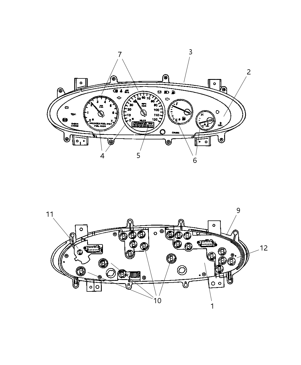 Mopar 5011598AA Mask And Lens Instrument Cluster