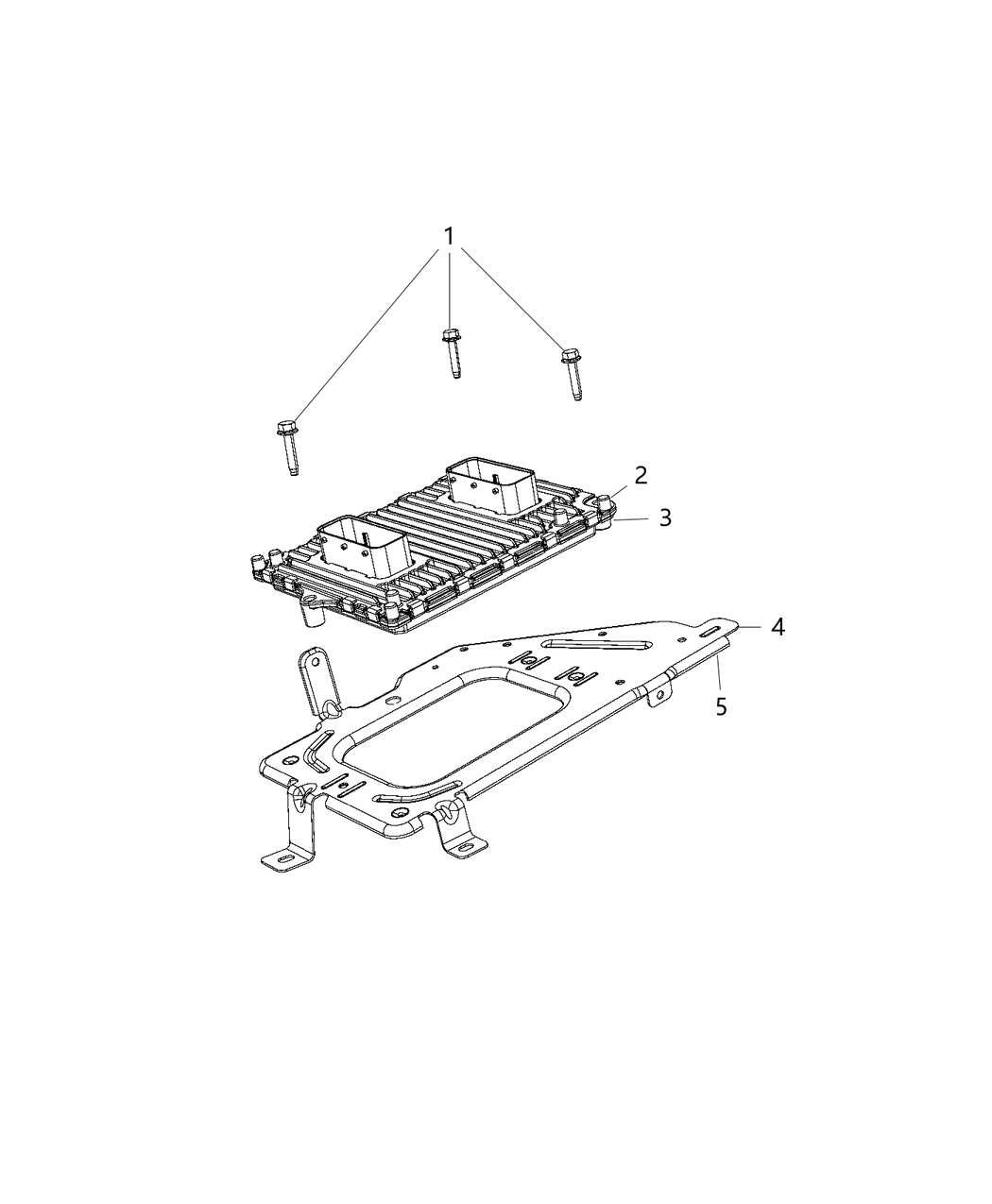 Mopar 5146349AA Bracket Powertrain Control Module 5146349AA Mopar Bracket Powertrain Control Module