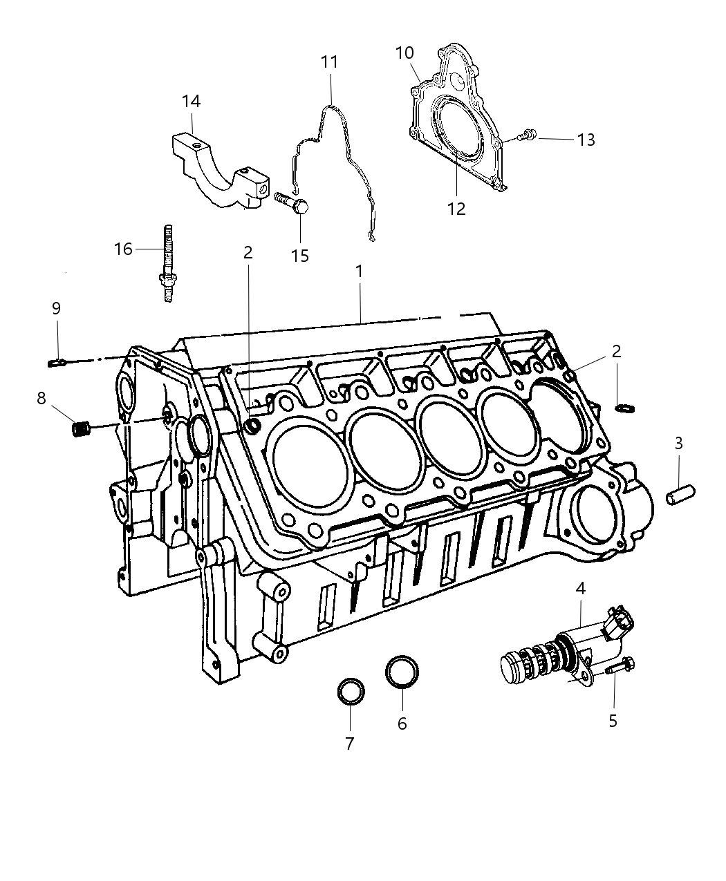 Mopar 68026794AA Engine Short Block