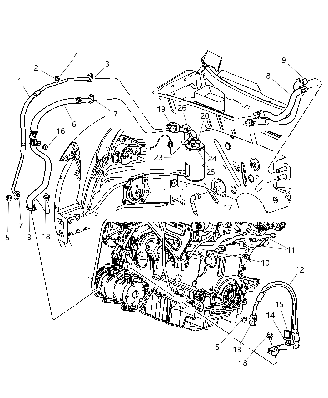 Mopar 5058671AC Hose Heater Supply 5058671AC Mopar Hose Heater Supply