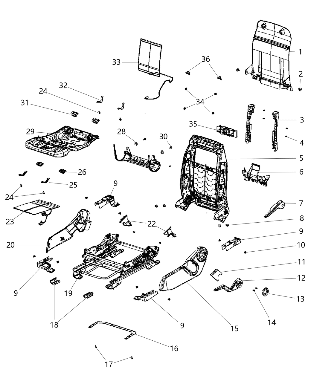 Mopar 1RX33BD3AA Shield Driver Inboard, Driver Side