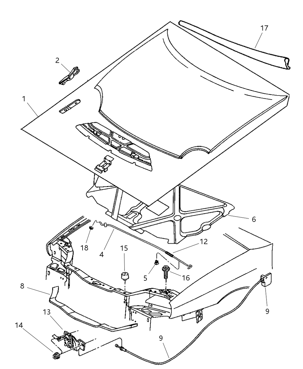 Mopar 4888562AC Silencer Hood Mopar 4888562AC Silencer Hood