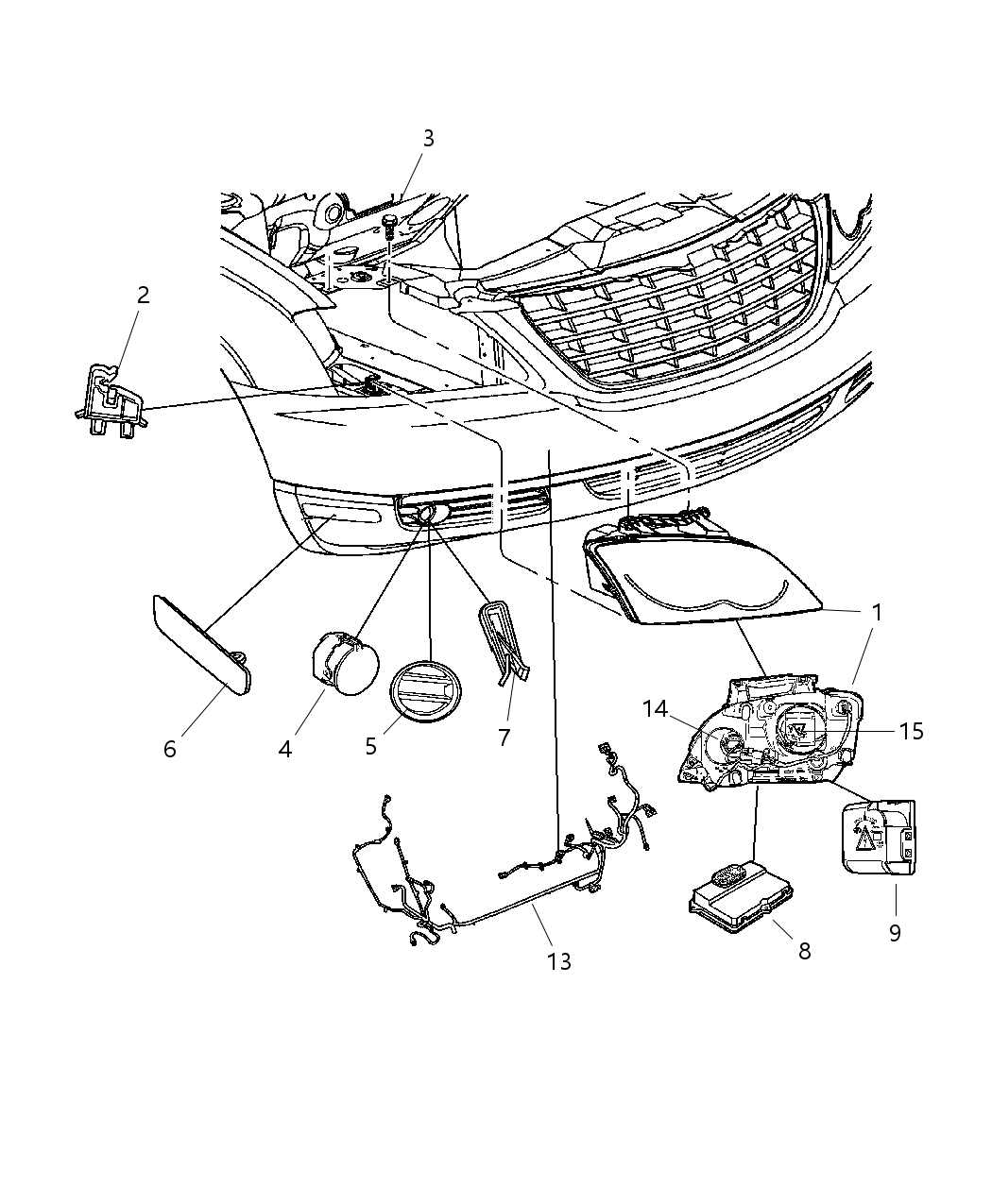 Mopar 4869014AH Wiring Front End Lighting