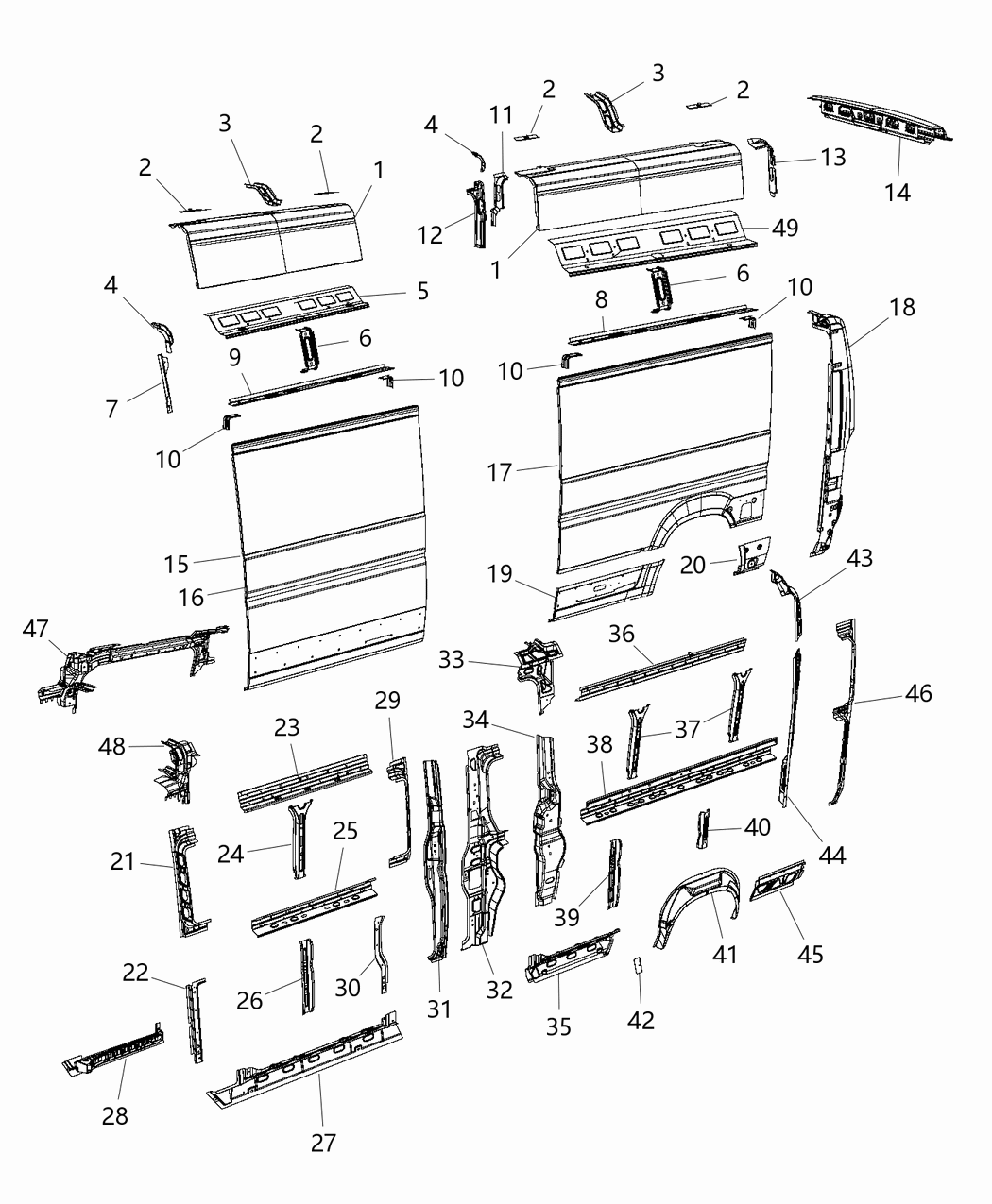 Mopar 68167587AB Reinforcement A - Pillar
