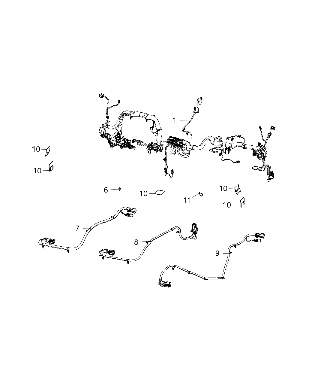 Mopar 68406071AB Wiring Instrument Panel Mopar 68406071AB Wiring Instrument Panel
