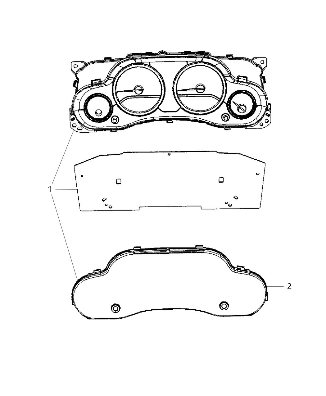 Mopar 56054405AF Cluster Instrument Panel 56054405AF Mopar Cluster Instrument Panel