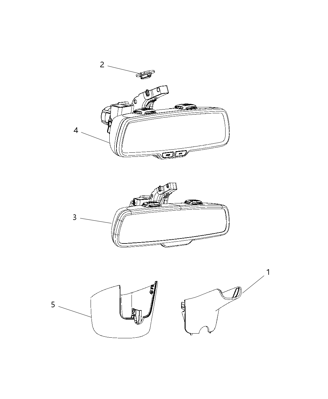 Mopar 68324971AA Mirror Inside Rearview 68324971AA Mopar Mirror Inside Rearview