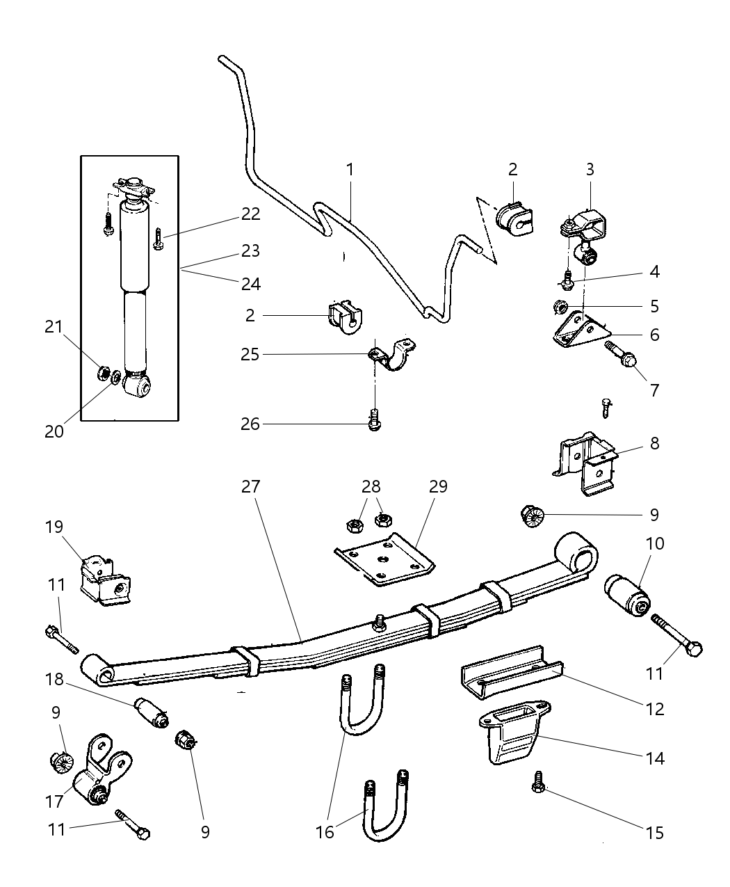 Mopar 52087777AD Shock Absorber Suspension Rear