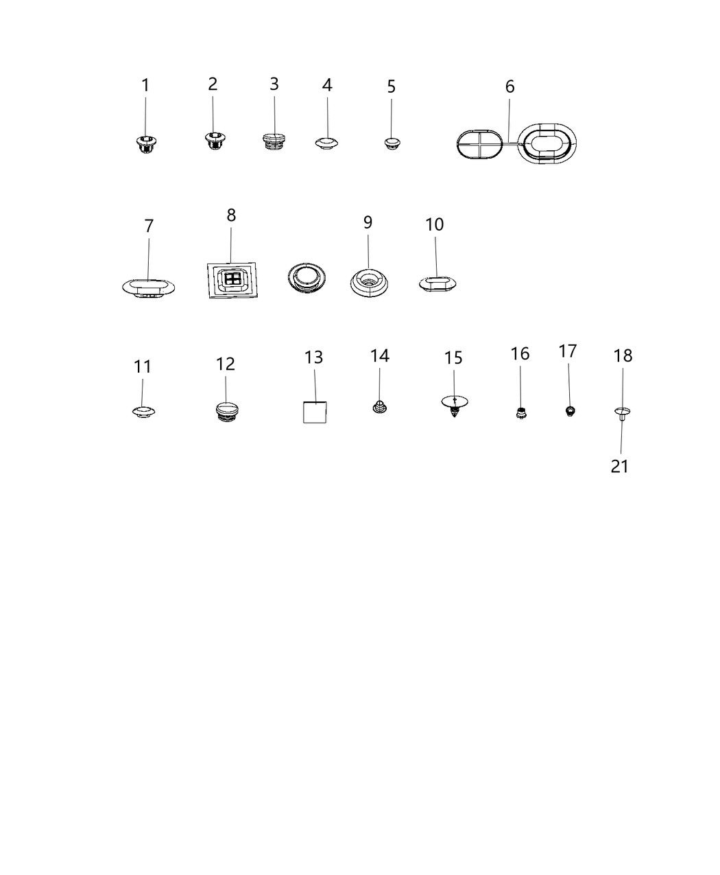 Mopar 68113310AA Button Liftgate Trim Mopar 68113310AA Button Liftgate Trim